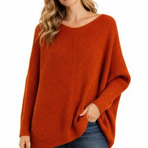 Missing Tag Rust Soft Sweater Size 1XL Warm Cottagecore Snuggly Oversize